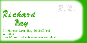 richard may business card